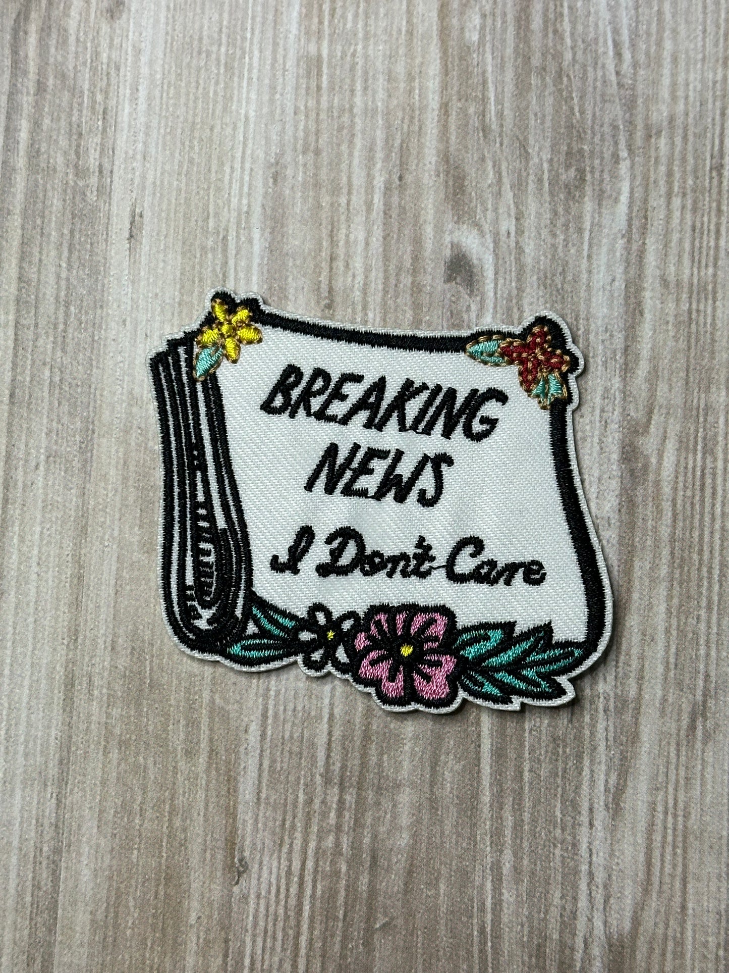 Breaking news iron on trucker hat patch