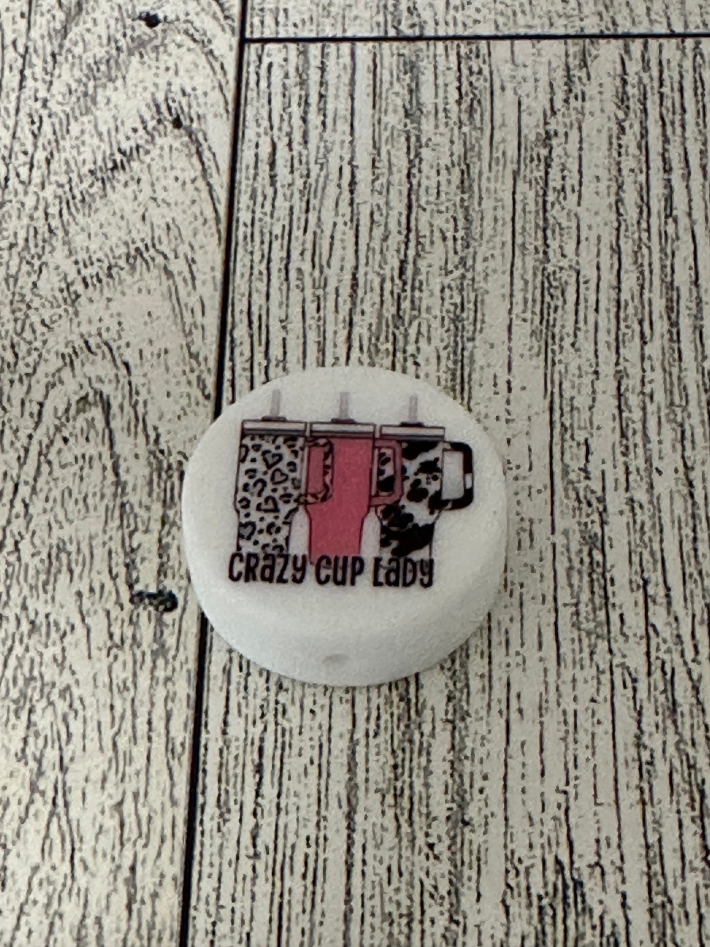 Crazy cup lady focal bead
