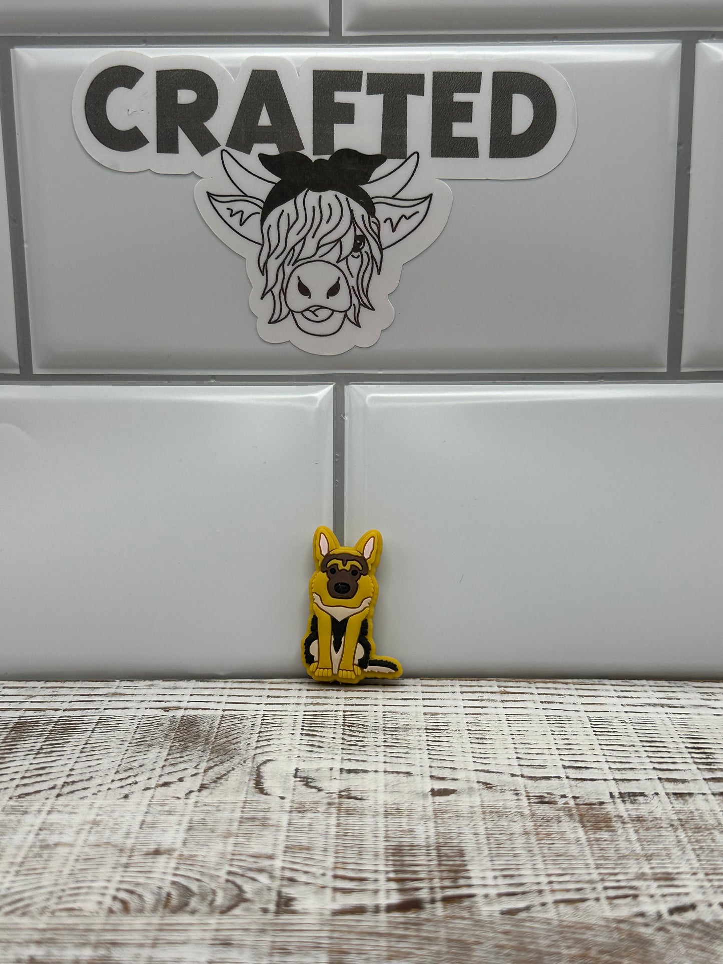 German shepard focal bead