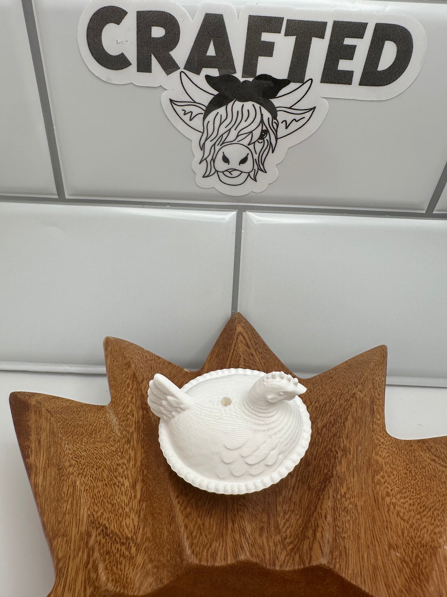 3D printer hen on nest LARGE focal bead