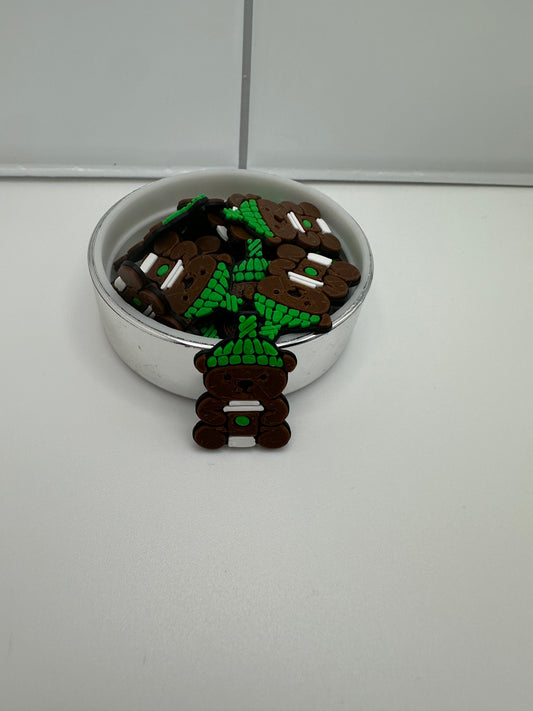 Coffee bear 3D printed flat back charm