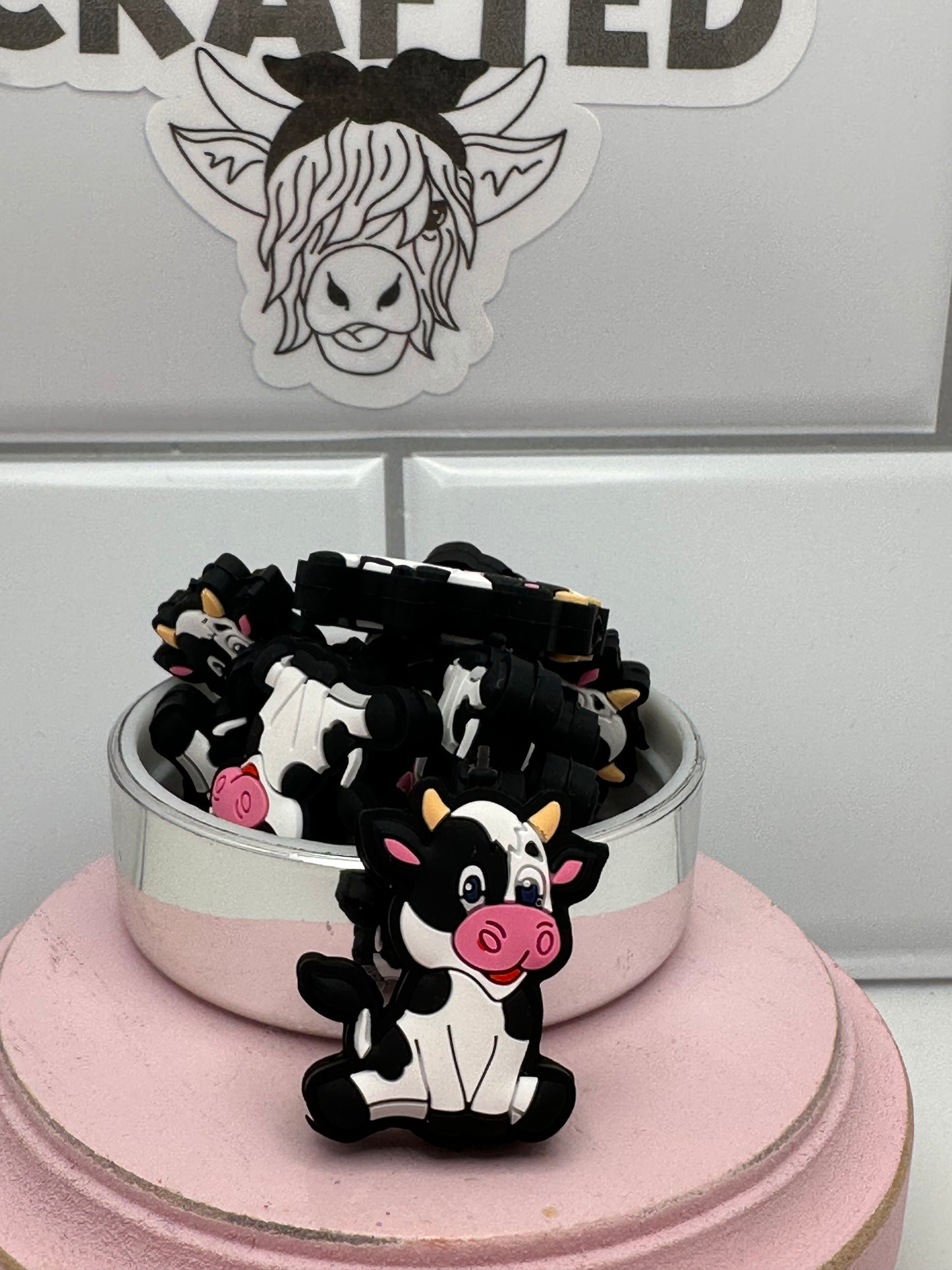 Cute cow focal bead