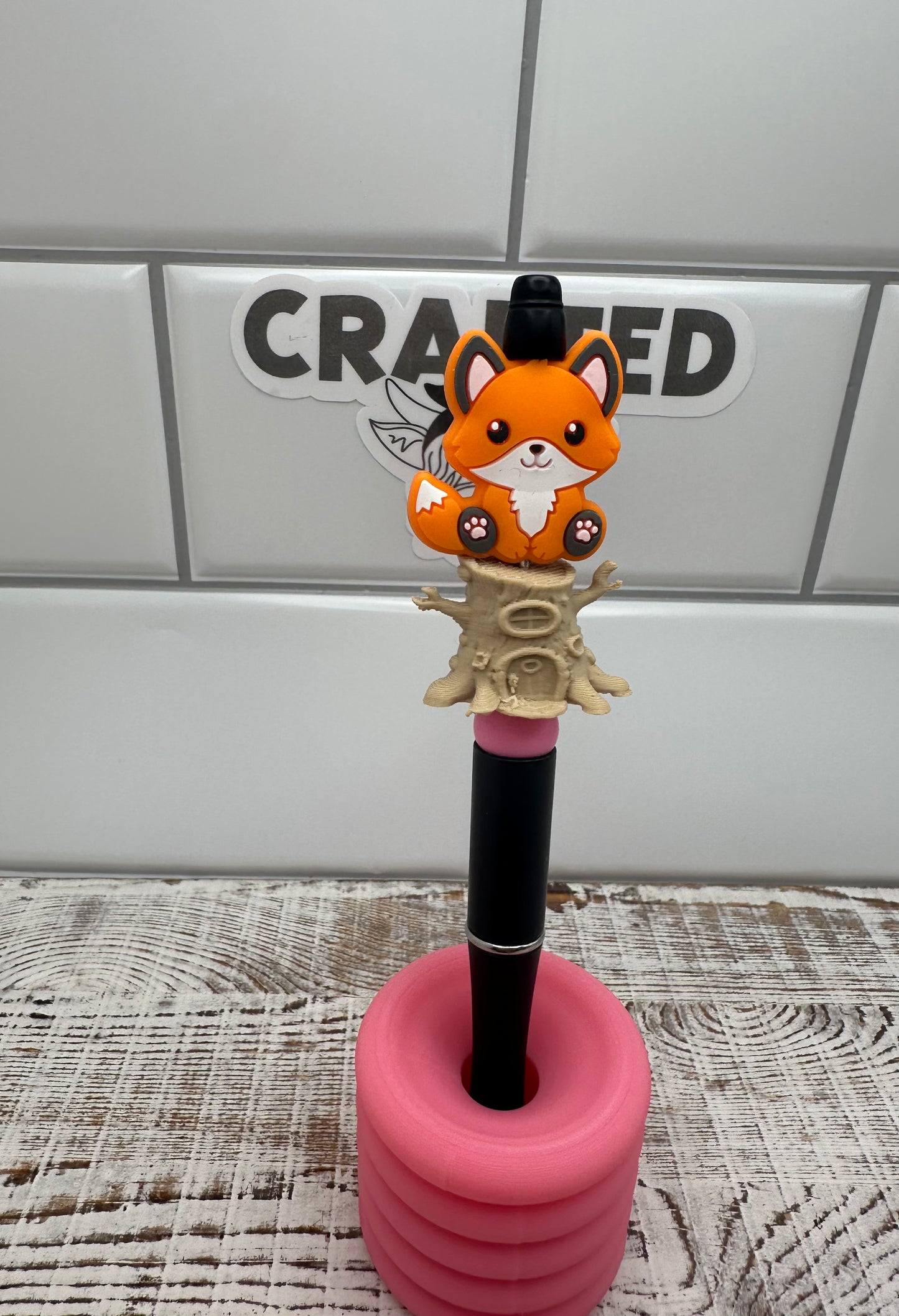 Fairy tree stump 3 D printed focal bead