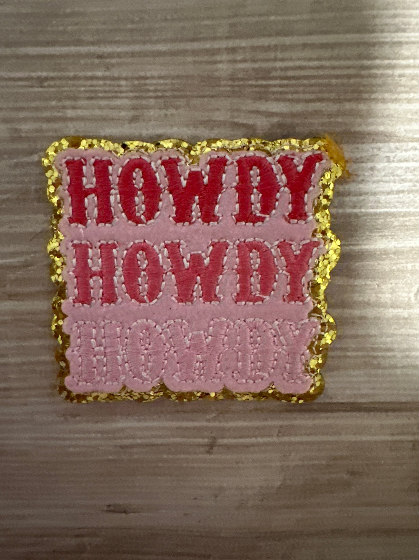 Howdy iron on trucker patch