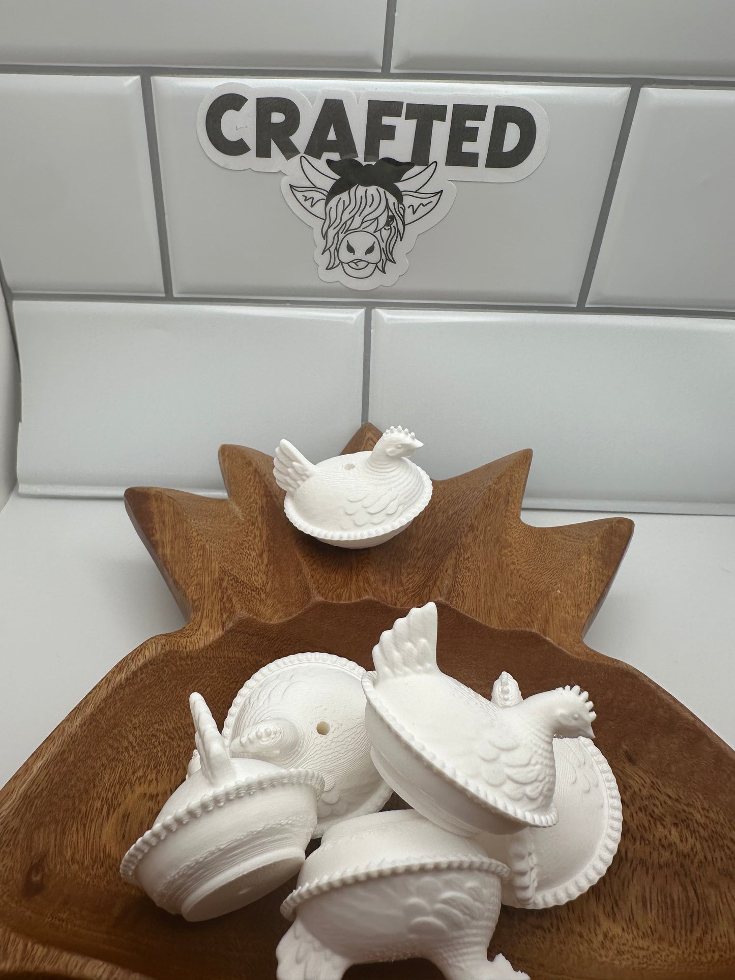 3D printer hen on nest LARGE focal bead
