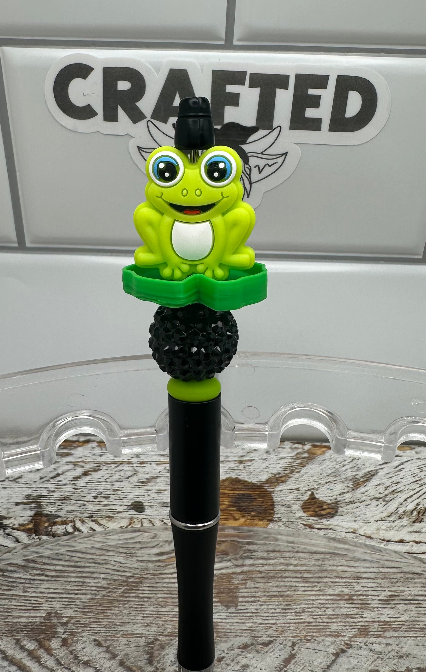 3D printed lily pad focal bead