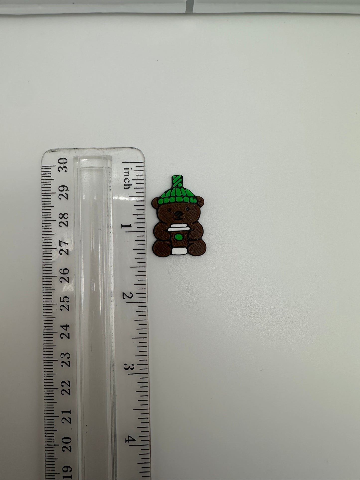 Coffee bear 3D printed flat back charm