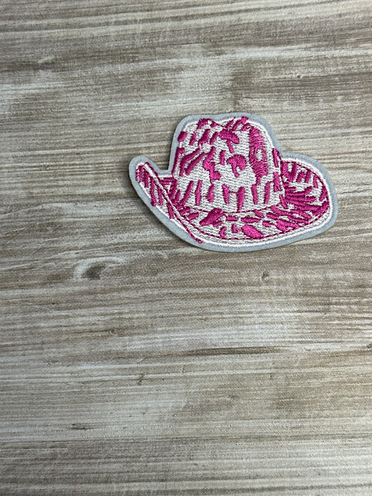 Cow girl hat iron on trucker hat patches