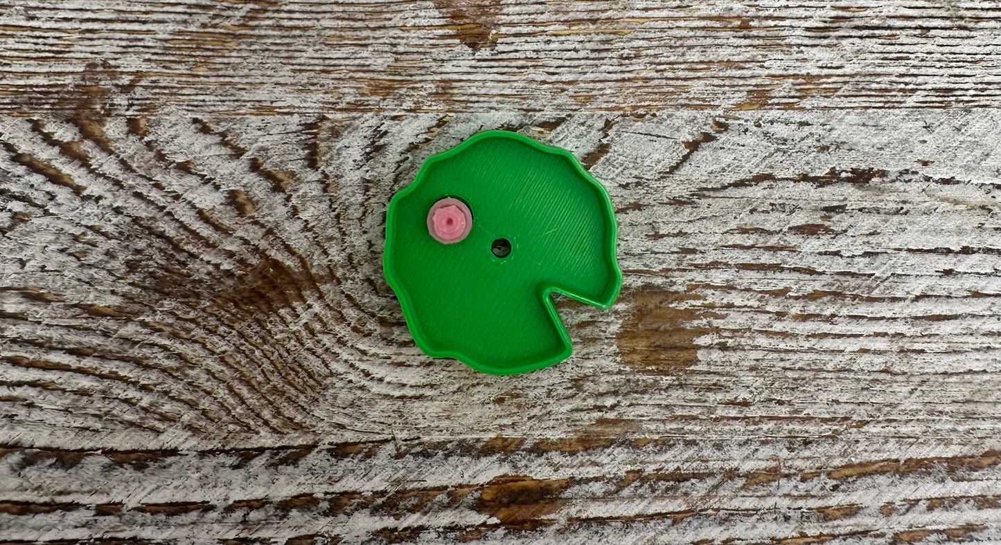 3D printed lily pad focal bead