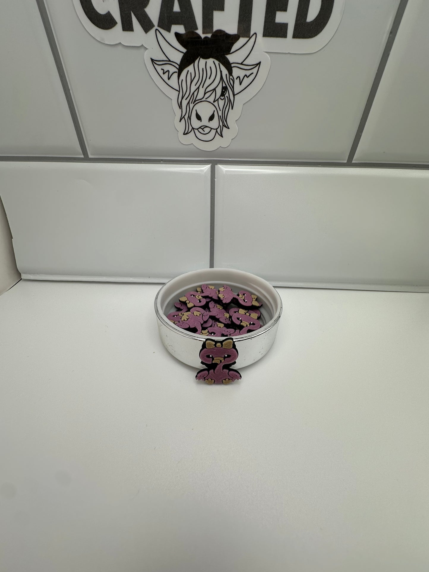 Flamingo 3D printed flat back charms