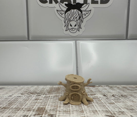 Fairy tree stump 3 D printed focal bead