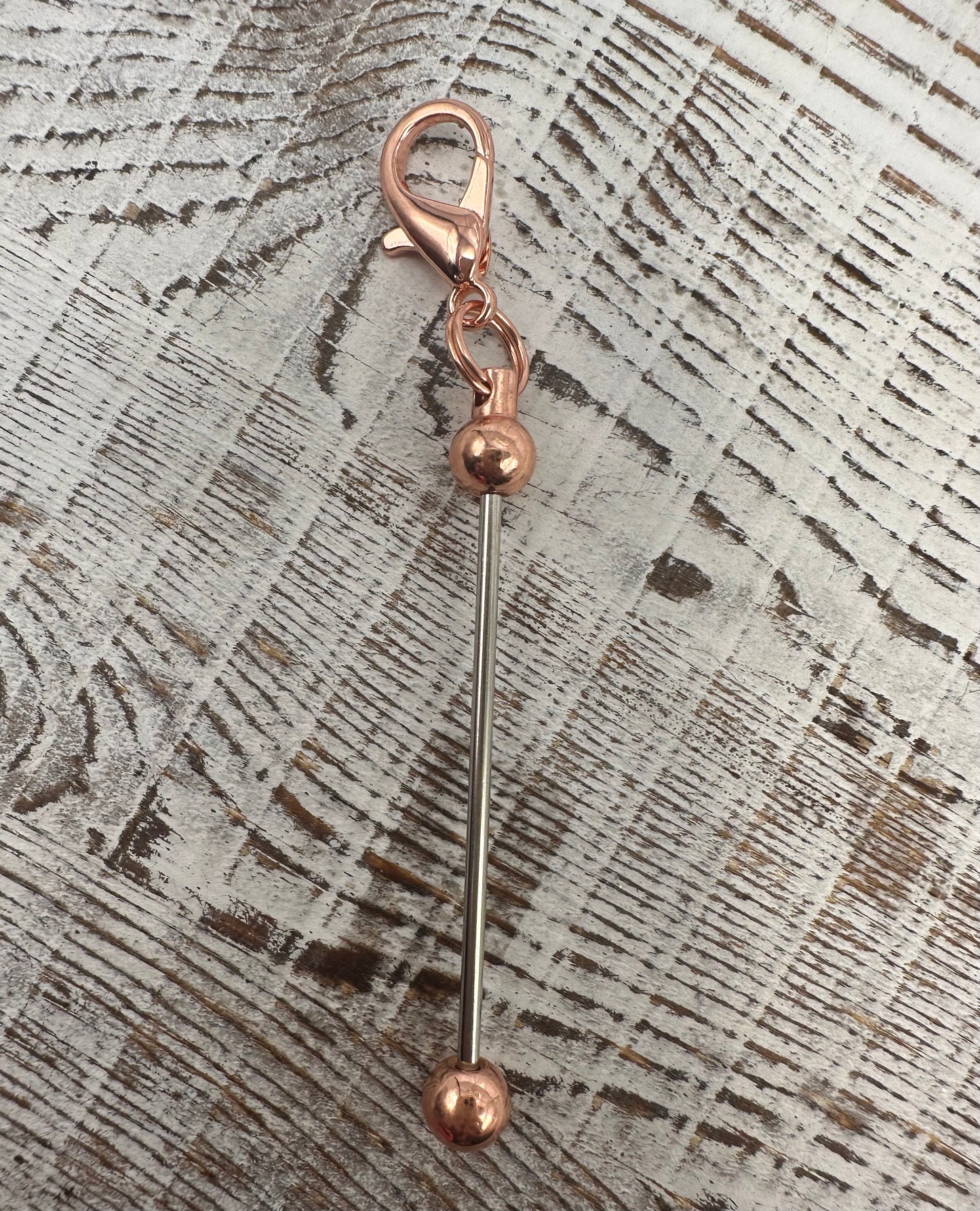 SMALL 2 inch beadable keychain ( please see picture for size)