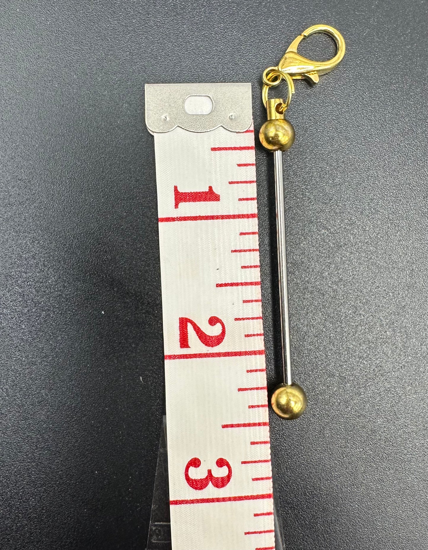 SMALL 2 inch beadable keychain ( please see picture for size)