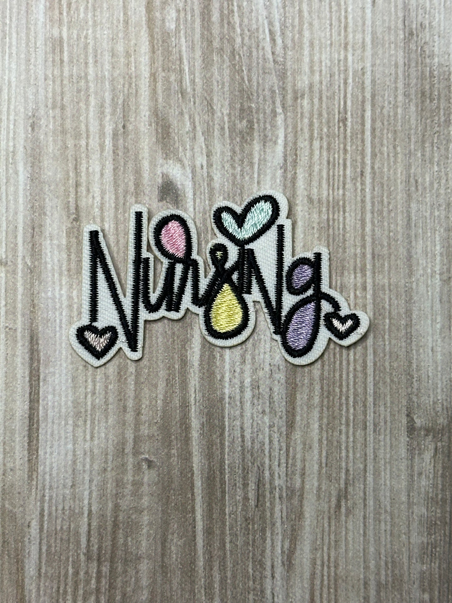 Nursing iron on trucker hat patch