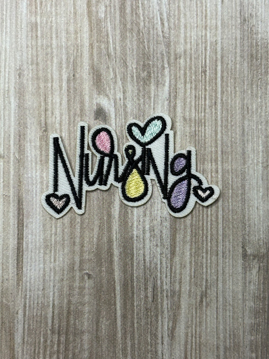 Nursing iron on trucker hat patch