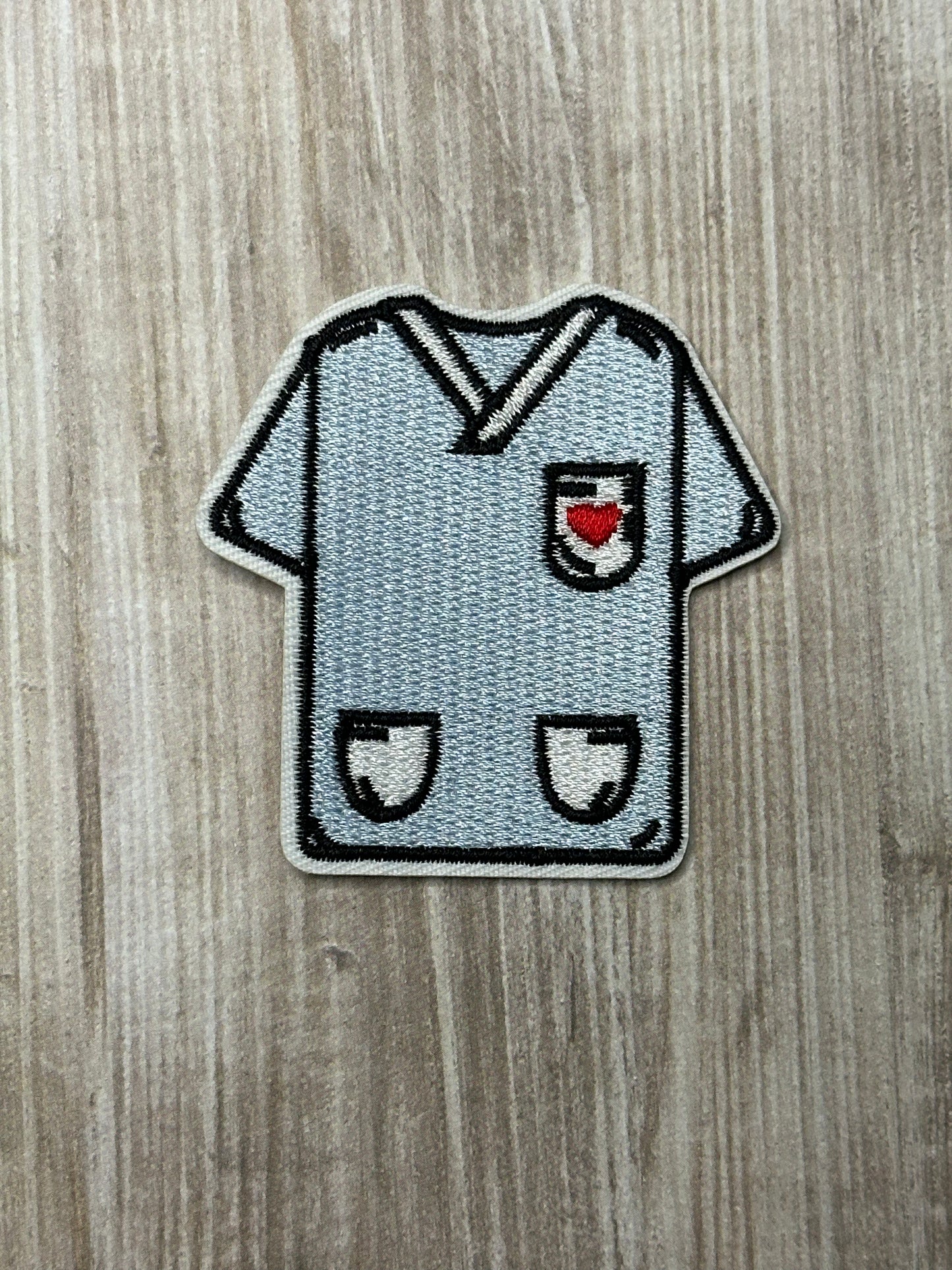 Scrub top iron on trucker hat patches