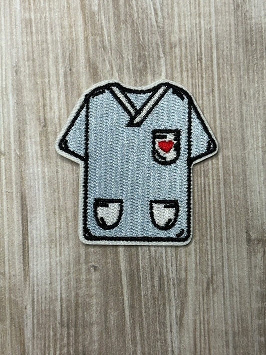 Scrub top iron on trucker hat patches