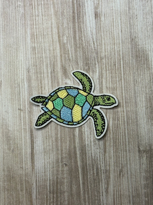 Sea turtle iron on trucker hat patches