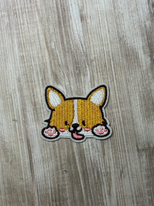 Puppy iron on trucker hat patch