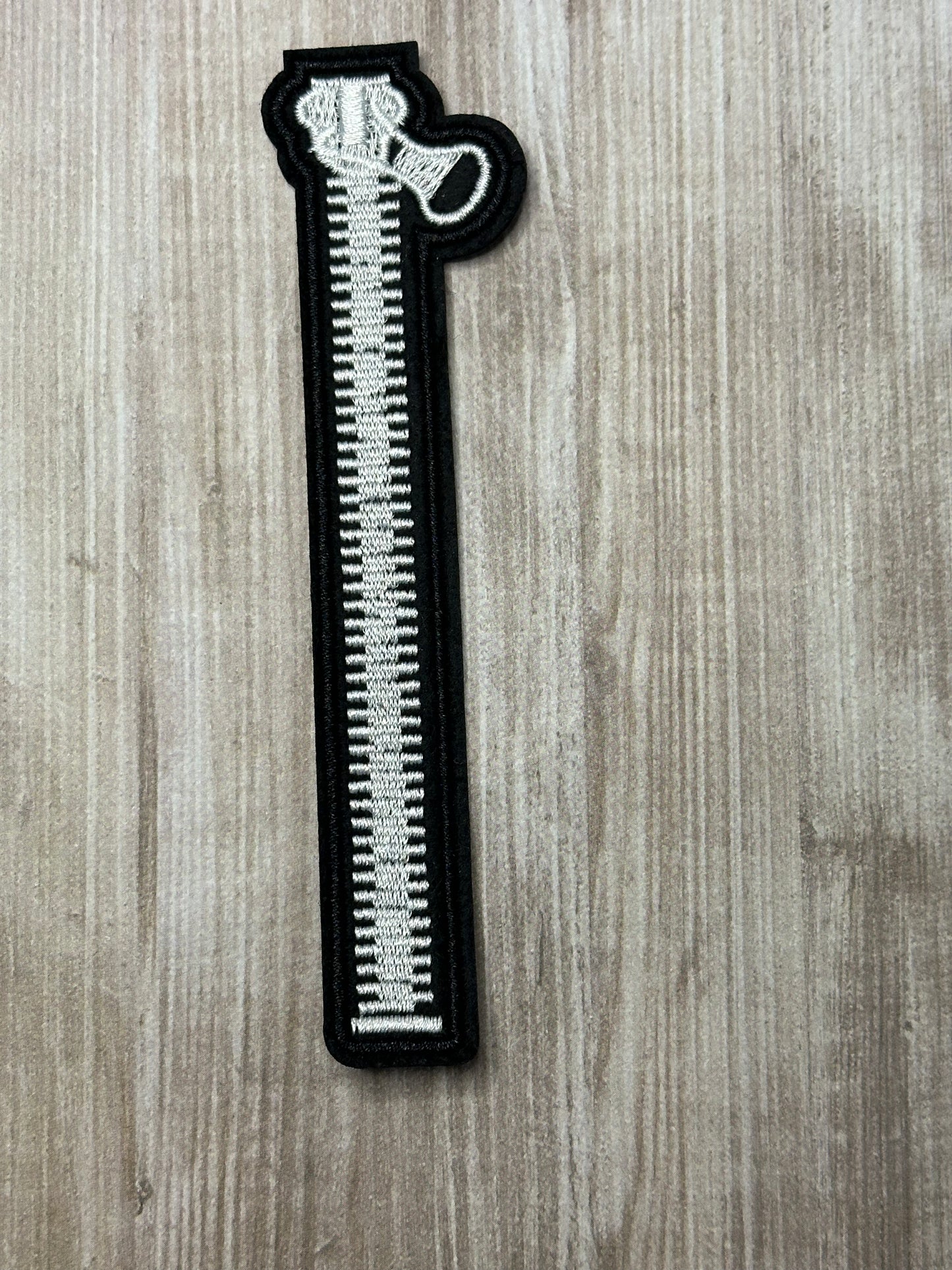 Zipper iron on trucker hat patch