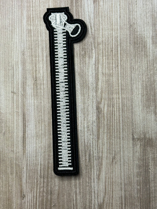 Zipper iron on trucker hat patch