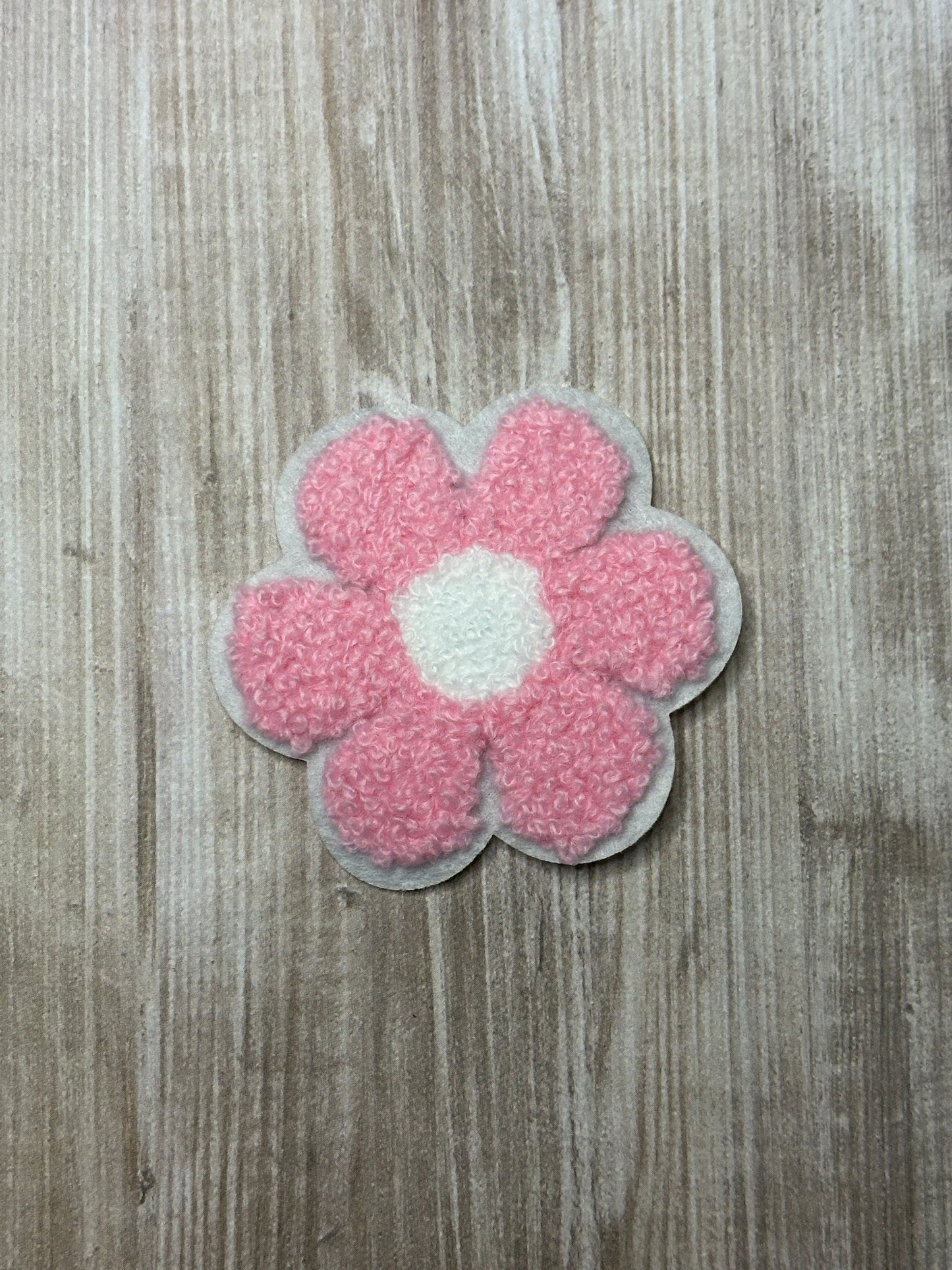 Chenille flower iron on trucker hat patch