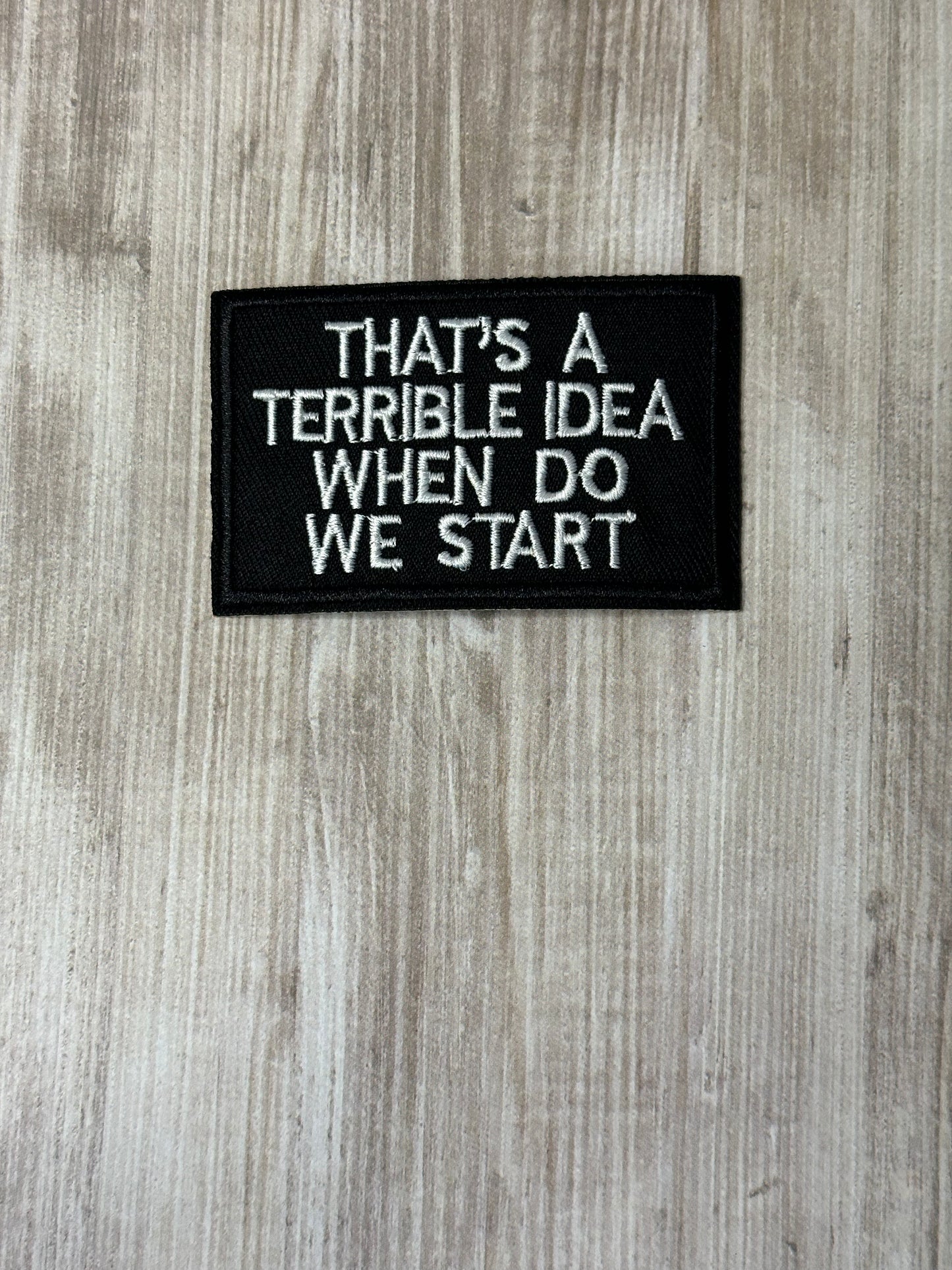 Quote iron on trucker hat patch