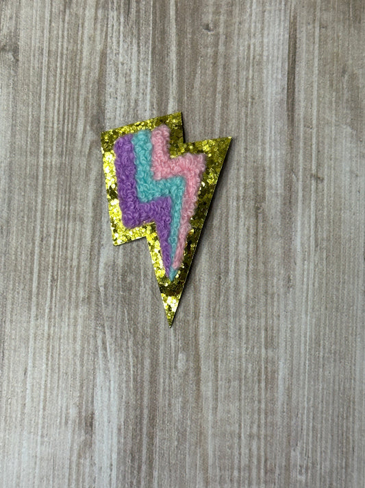 Retro bolt iron on trucker hat patch