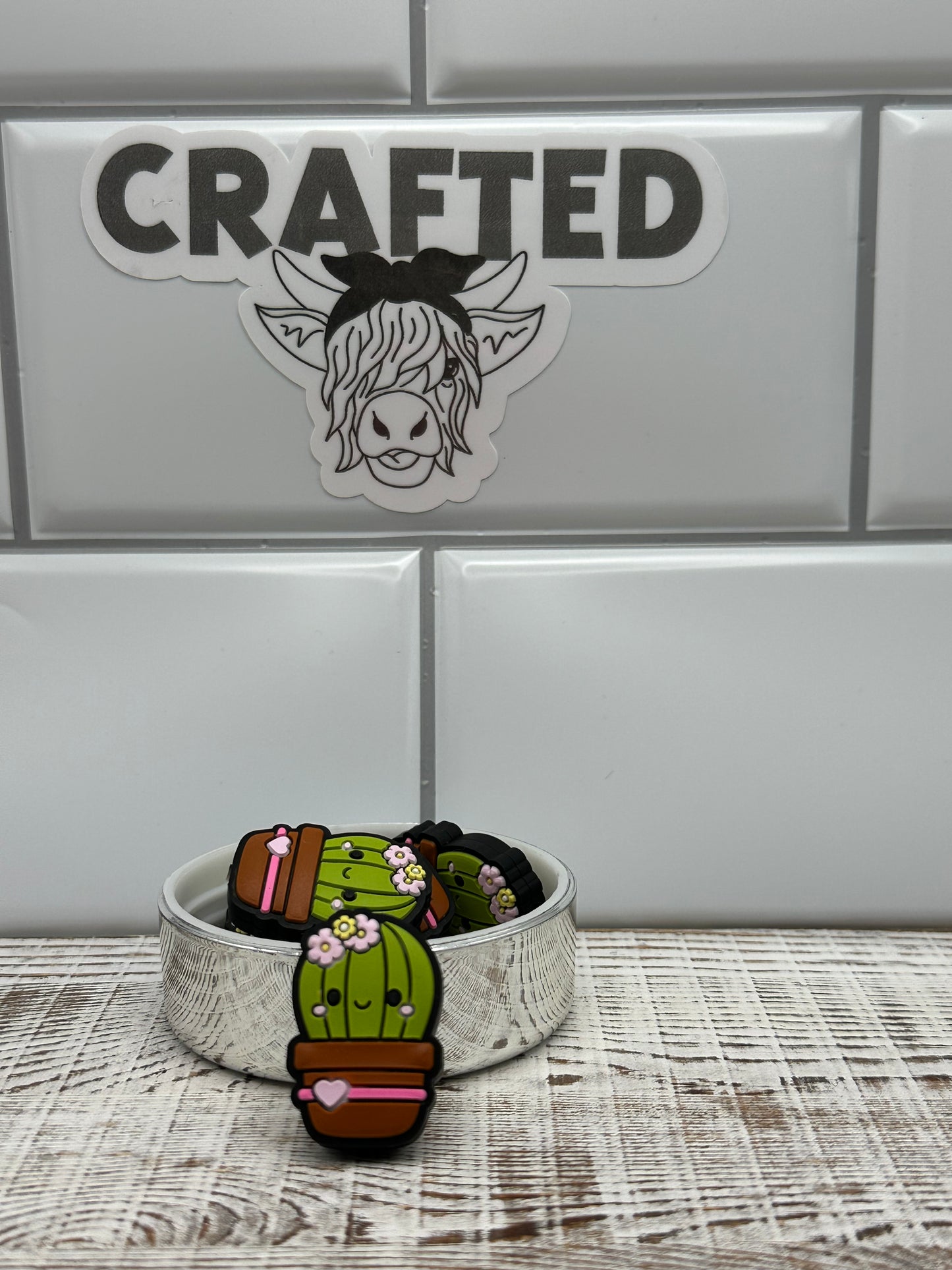 Cute  cactus focal bead