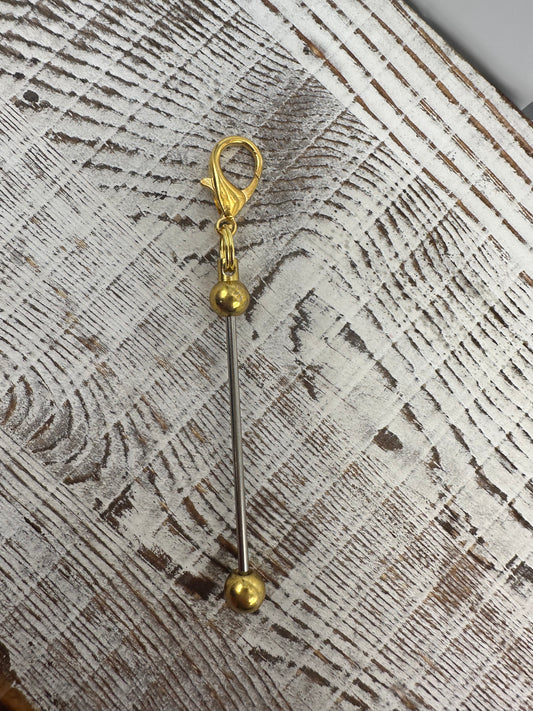SMALL 2 inch beadable keychain ( please see picture for size)