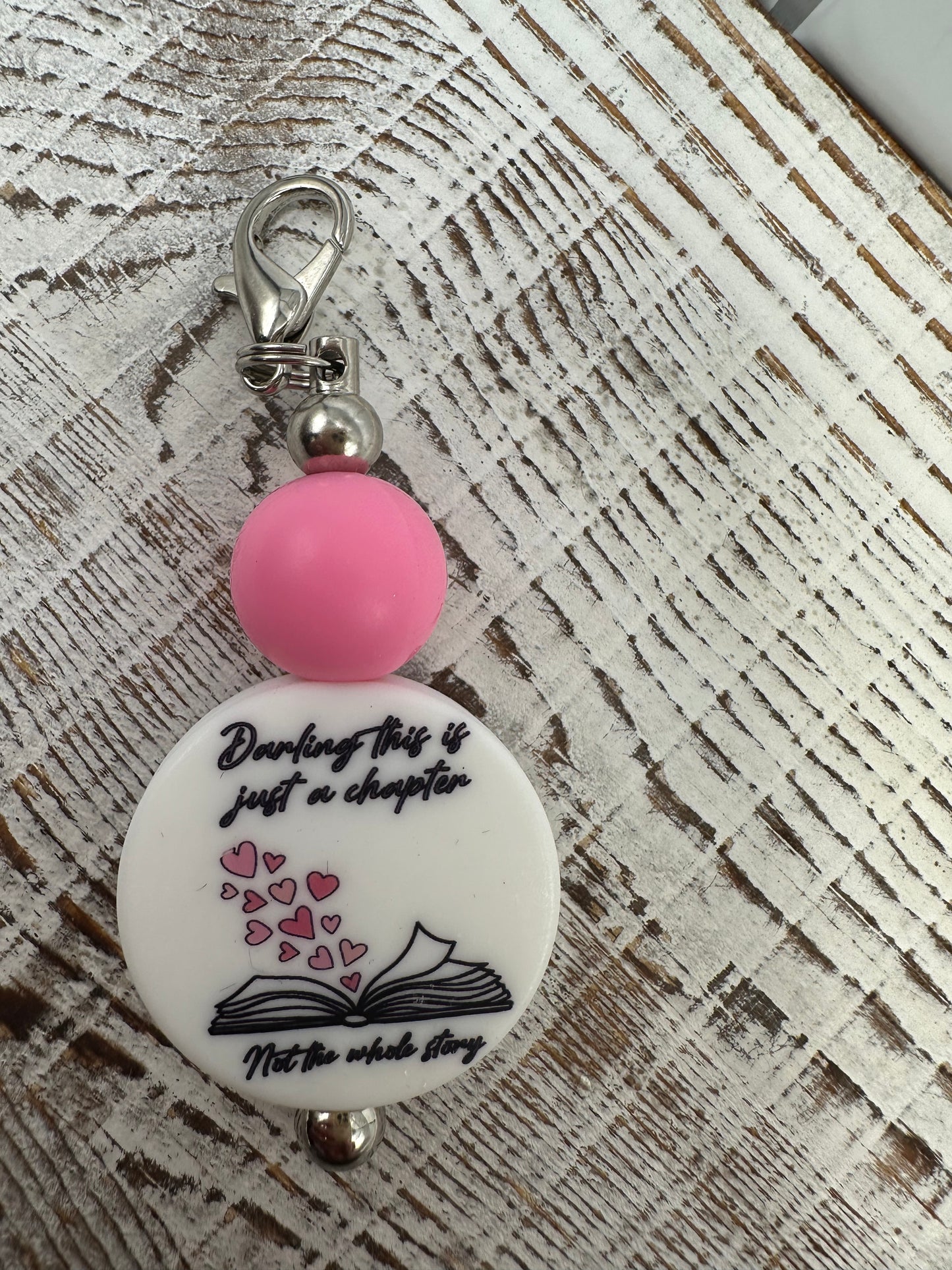 SMALL 2 inch beadable keychain ( please see picture for size)